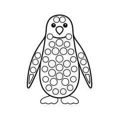 Penguin dot marker activity sheet for kids and toddlers cute and simple coloring page for early learning