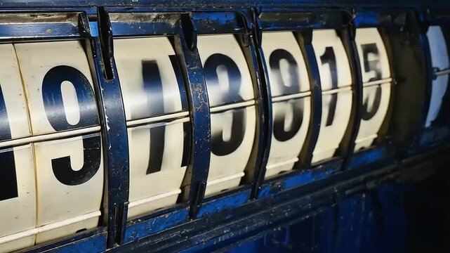Vintage Flip Clock Displaying 1981