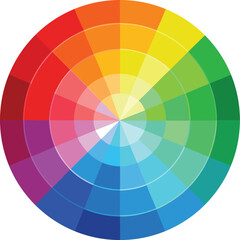Fototapeta premium Vibrant Artistic Color Wheel Spectrum with Dynamic Gradient Shades