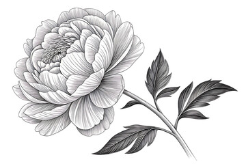 Side View of Peony Bloom