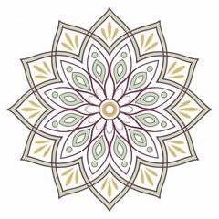 Intricate Floral Mandala Silhouette