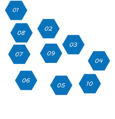 Naklejka premium set of 1 to 10 counting icon vector illustration 
