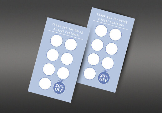 Small business loyalty card template card. Thank you card, loyalty card and gift card editable template. VIP card with discount for clients