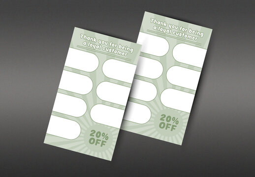 Small business loyalty card template card. Thank you card, loyalty card and gift card editable template. VIP card with discount for clients