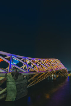 Atal Bridge is a pedestrian triangular truss bridge at Sabarmati Riverfront on Sabarmati River in Ahmedabad, Gujarat. Its design is inspired by kites and was inaugurated in 2022