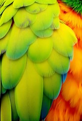 Obraz premium close up of a colorful bird's feathers