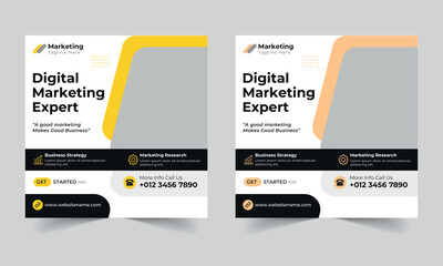 Social media and digital marketing post template banner	