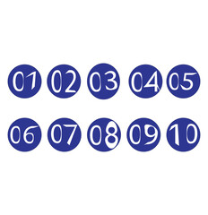 set of 1 to 10 counting  icon vector  illustration 