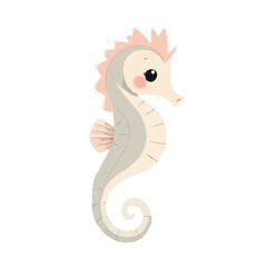 Fototapeta premium Adorable 3D Seahorse Illustration