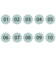 set of 1 to 10 counting  icon vector  illustration 