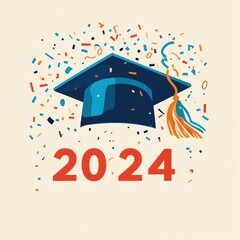 Graduation caps, diplomas, books, knowledge signs, perfect for invitations, posters, party decor, stock photos, printables, Etsy, education ads, and announcements.