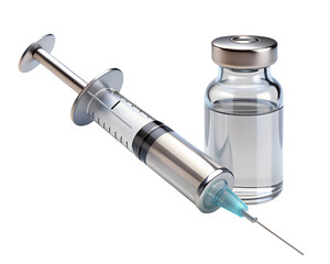 syringe on white background