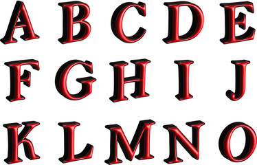 Vibrant 3D Text Effects – Premium Red Beveled Capital  Letters Ideal for logos, titles, and emphasis work for: Social media headers & ads Print designs Any project needing bold, dimensional text