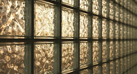 wall of glass blocks