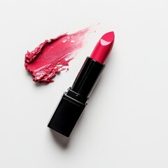 Lipstick and smear on a plain surface
