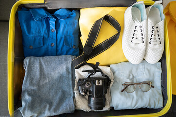 Neatly Packed Suitcase – Travel Essentials for a Stylish Journey