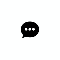Fototapeta premium Speech bubble icon with ellipsis on white background 
