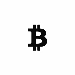 Obraz premium Bitcoin symbol icon in minimalist style on white background 