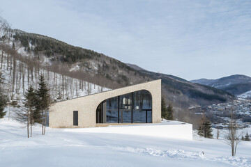 Fototapeta premium subtle shadow beneath white line minimalist border architecture