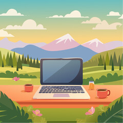 Fototapeta premium landscape in the mountains