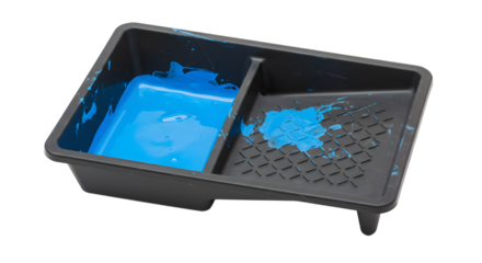 paint tray with blue ink