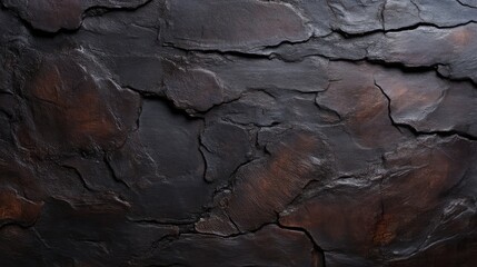 Dark, textured surface with deep cracks