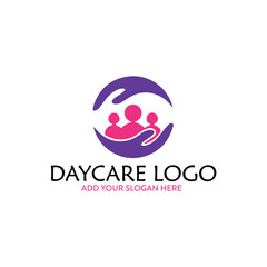 daycare healthcare charity logo design vector