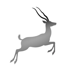 Fototapeta premium Graceful deer leaps across the open field.