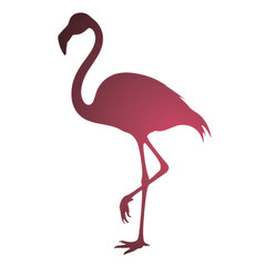 Fototapeta premium Stylized flamingo silhouette in gradient colors.