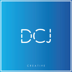 DCJ Creative Minimal monogram and logo. Elegant leaves. Modern design. Premium Vector latter logo design. Creative Logo. Vector Illustration logo. letters Logo. Brand Identity Logo. Company Logo.