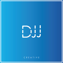 DJJ Creative Minimal monogram and logo. Elegant leaves. Modern design. Premium Vector latter logo design. Creative Logo. Vector Illustration logo. letters Logo. Brand Identity Logo. Company Logo.