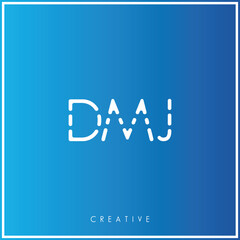 DMJ Creative Minimal monogram and logo. Elegant leaves. Modern design. Premium Vector latter logo design. Creative Logo. Vector Illustration logo. letters Logo. Brand Identity Logo. Company Logo.