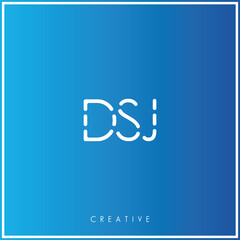 DSJ Creative Minimal monogram and logo. Elegant leaves. Modern design. Premium Vector latter logo design. Creative Logo. Vector Illustration logo. letters Logo. Brand Identity Logo. Company Logo.