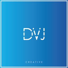 DVJ Creative Minimal monogram and logo. Elegant leaves. Modern design. Premium Vector latter logo design. Creative Logo. Vector Illustration logo. letters Logo. Brand Identity Logo. Company Logo.