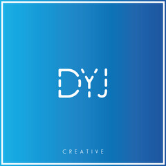 DYJ Creative Minimal monogram and logo. Elegant leaves. Modern design. Premium Vector latter logo design. Creative Logo. Vector Illustration logo. letters Logo. Brand Identity Logo. Company Logo.