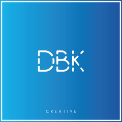 DBK Creative Minimal monogram and logo. Elegant leaves. Modern design. Premium Vector latter logo design. Creative Logo. Vector Illustration logo. letters Logo. Brand Identity Logo. Company Logo.