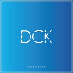 DCK Creative Minimal monogram and logo. Elegant leaves. Modern design. Premium Vector latter logo design. Creative Logo. Vector Illustration logo. letters Logo. Brand Identity Logo. Company Logo.