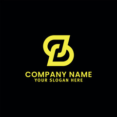 letters dd logo design vector