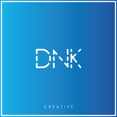 DNK Creative Minimal monogram and logo. Elegant leaves. Modern design. Premium Vector latter logo design. Creative Logo. Vector Illustration logo. letters Logo. Brand Identity Logo. Company Logo.