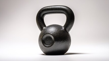 Isolated kettlebell weight on pristine background for fitness themed content