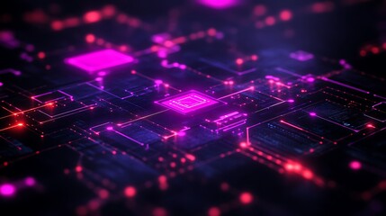 Abstract Circuit Board Digital Technology Design