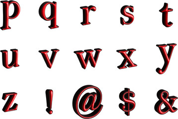 Vibrant 3D Text Effects – Premium Red Beveled Simple Letters Ideal for logos, titles, and emphasis work for: Social media headers  ads Print designs Any project needing bold, dimensional text