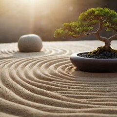 bonsai tree in the sand