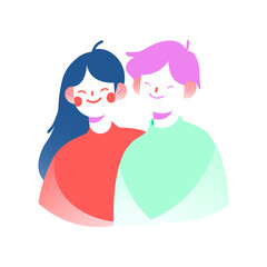 vector illustration  love people