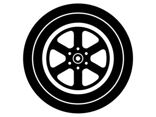 Obraz premium car wheel isolated on white
