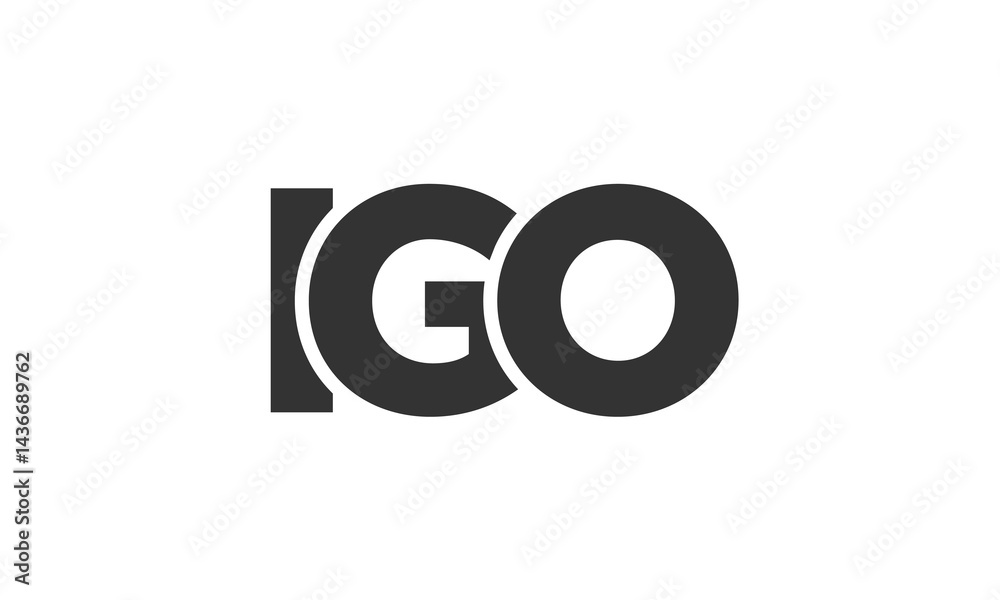 Fototapete igo logo design template with strong and modern bold text. initial based vector logotype featuring s