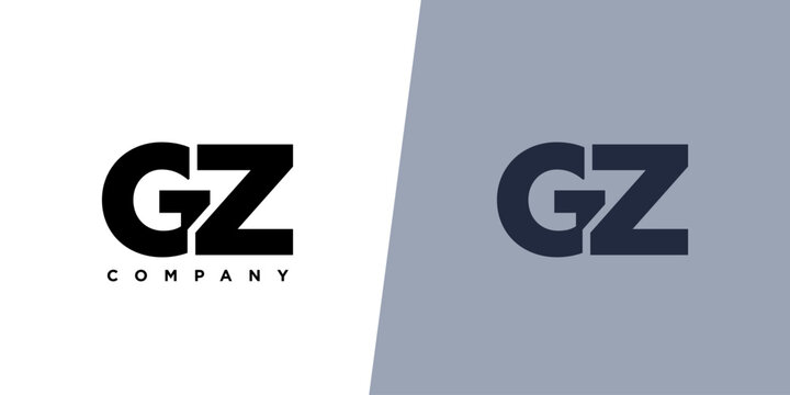 Letter G and Z, GZ logo design template. Minimal monogram initial based logotype.