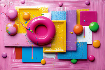 abstract expressionism: bold colors and gestural marks