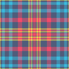 Vibrant plaid pattern in teal, pink, and yellow.  Perfect for textile design, fashion, or website backgrounds.  This cheerful, seamless texture evokes feelings of warmth and energy.