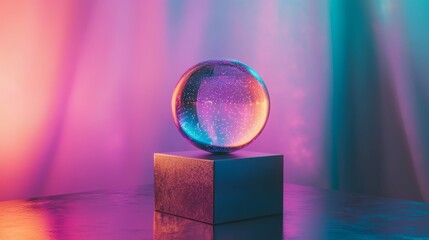 The removal of a glittering disco mirror ball that cast rainbow colors is shown in an illustration titled Mirror Shine